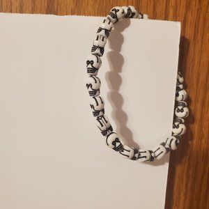 Stretchy White Skull bracelet